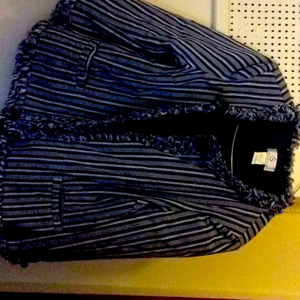 OSO CASUALS, LARGE, BLUE PINSTRIP 🧥 JACKET.